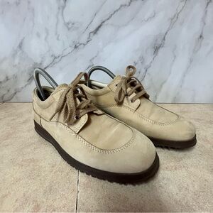 Hogan Tan Premium Leather Lace Up Walking Shoe Sneaker